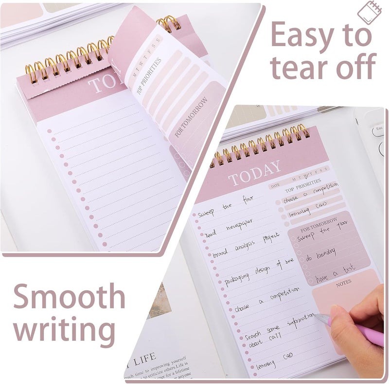 Thboxes 2 Packs To Do List Notepad, Total 208 Pages To Do List Notebook A5 Undated Daily Planner Notepad with Task Checklist Home Office School Supplies - Image 4